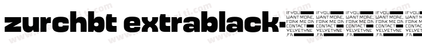 zurchbt extrablack字体转换